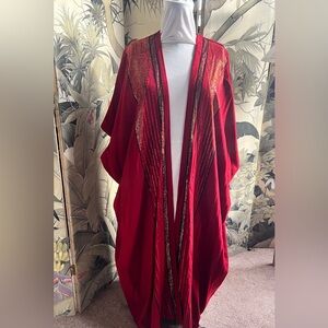 Chic Red Women's Kaftan Cape